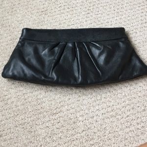 Laura Merkin Black leather clutch bag